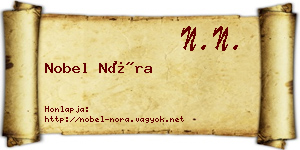 Nobel Nóra névjegykártya